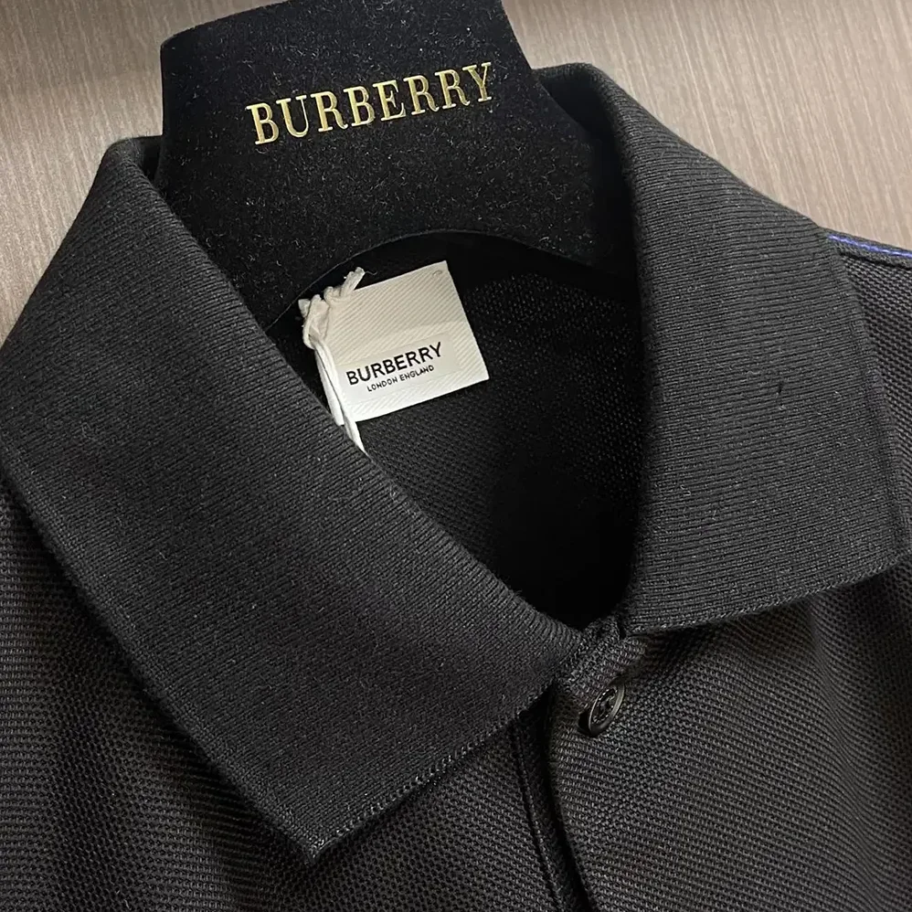 Burberry Cotton Polo Shirt for Men in Black