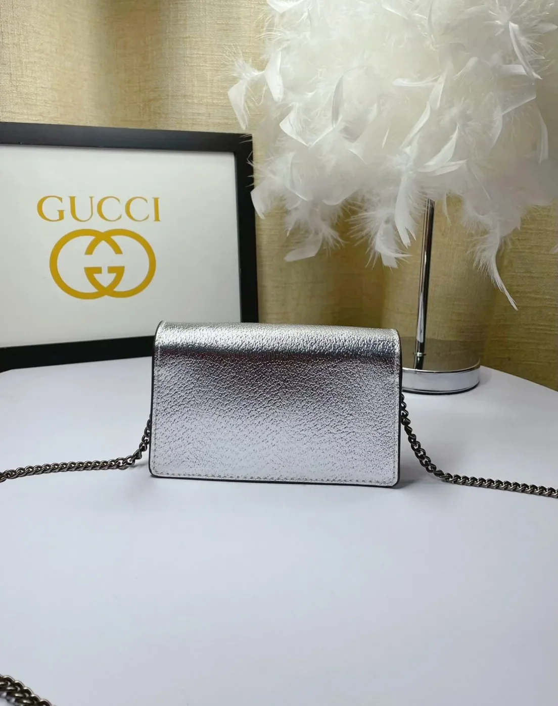 Gucci Dionysus Super Mini Bag Silver Gucci Dionysus Super Mini Bag Silver
