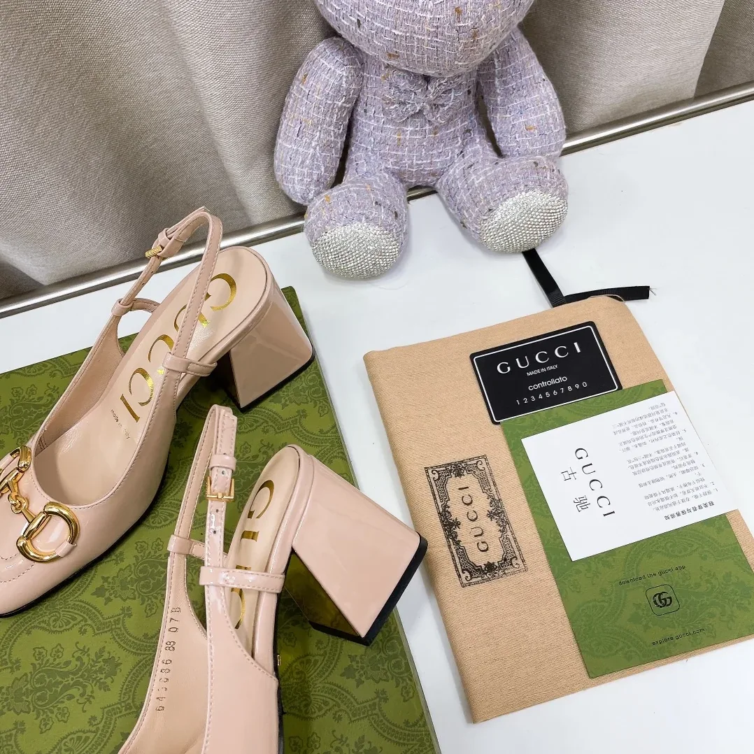 Gucci Mid-Heel Slingback With Horsebit Pink for Women Gucci Mid-Heel Slingback With Horsebit Pink for Women