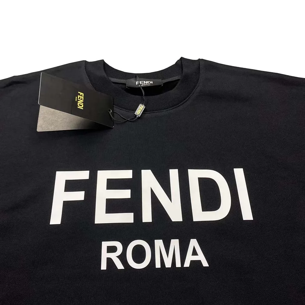 Fendi Black Wool Sweater for Men in Black