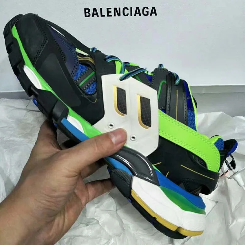 Balenciaga Shoes Track Trainers in Black Mesh and Nylon for Men in Green Balenciaga Shoes Track Trainers in Black Mesh and Nylon for Men in Green