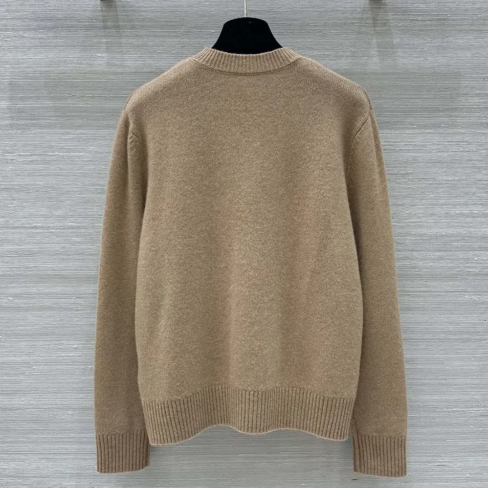 Dior DIOR AND LEWIS HAMILTON Sweater Brown Virgin Wool and Cashmere Intarsia for Men