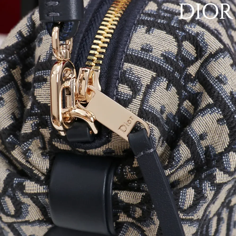 Dior Bow Pouch Blue Dior Oblique Jacquard for Women