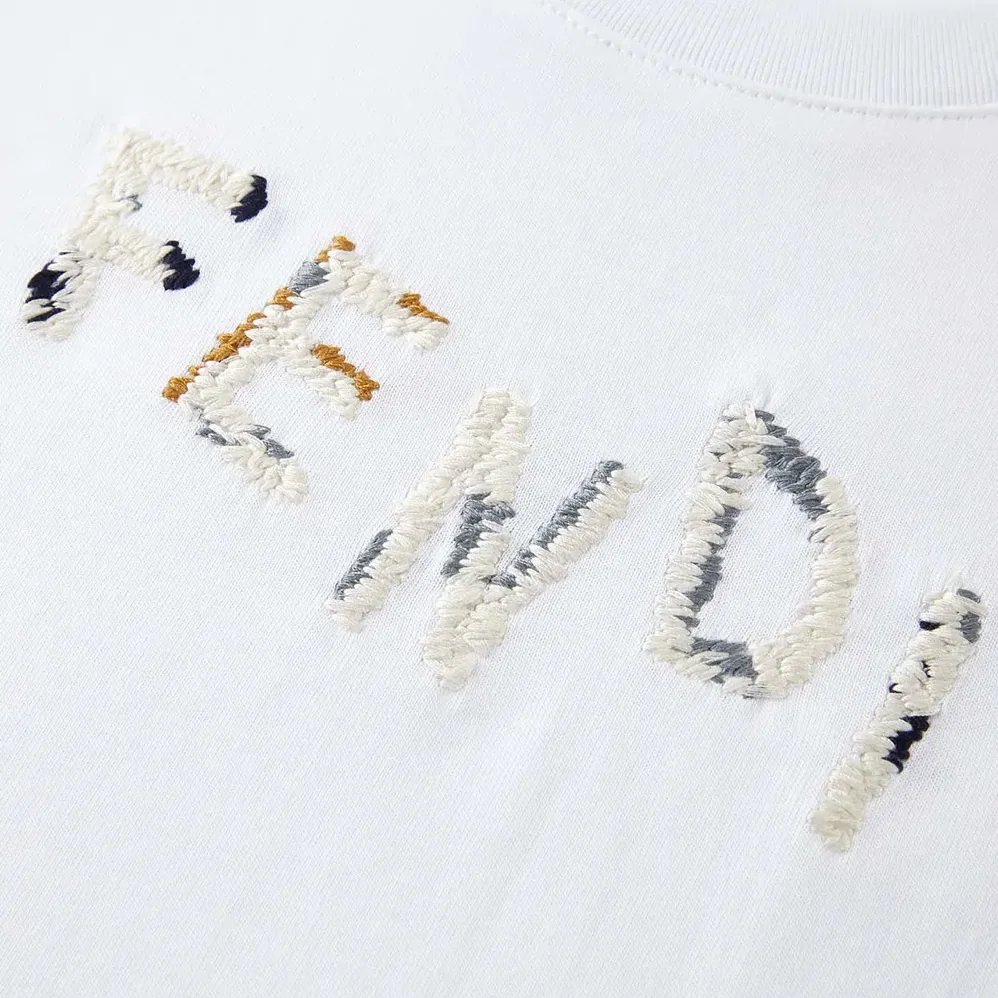 Fendi White Cotton T for Men in shirt