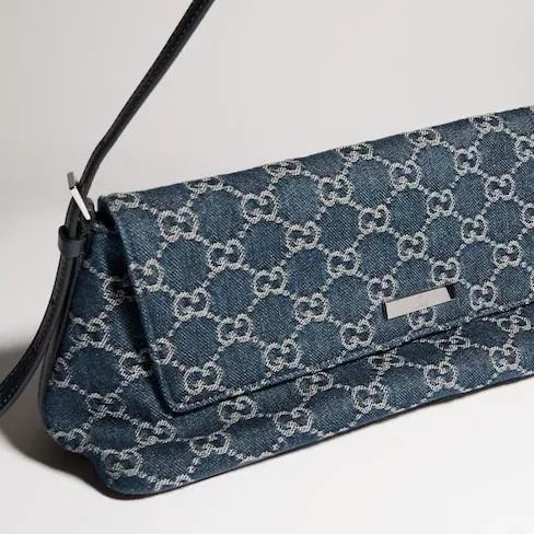 Gucci Madison Medium Shoulder Bag in Dark Blue Palladium Hardware