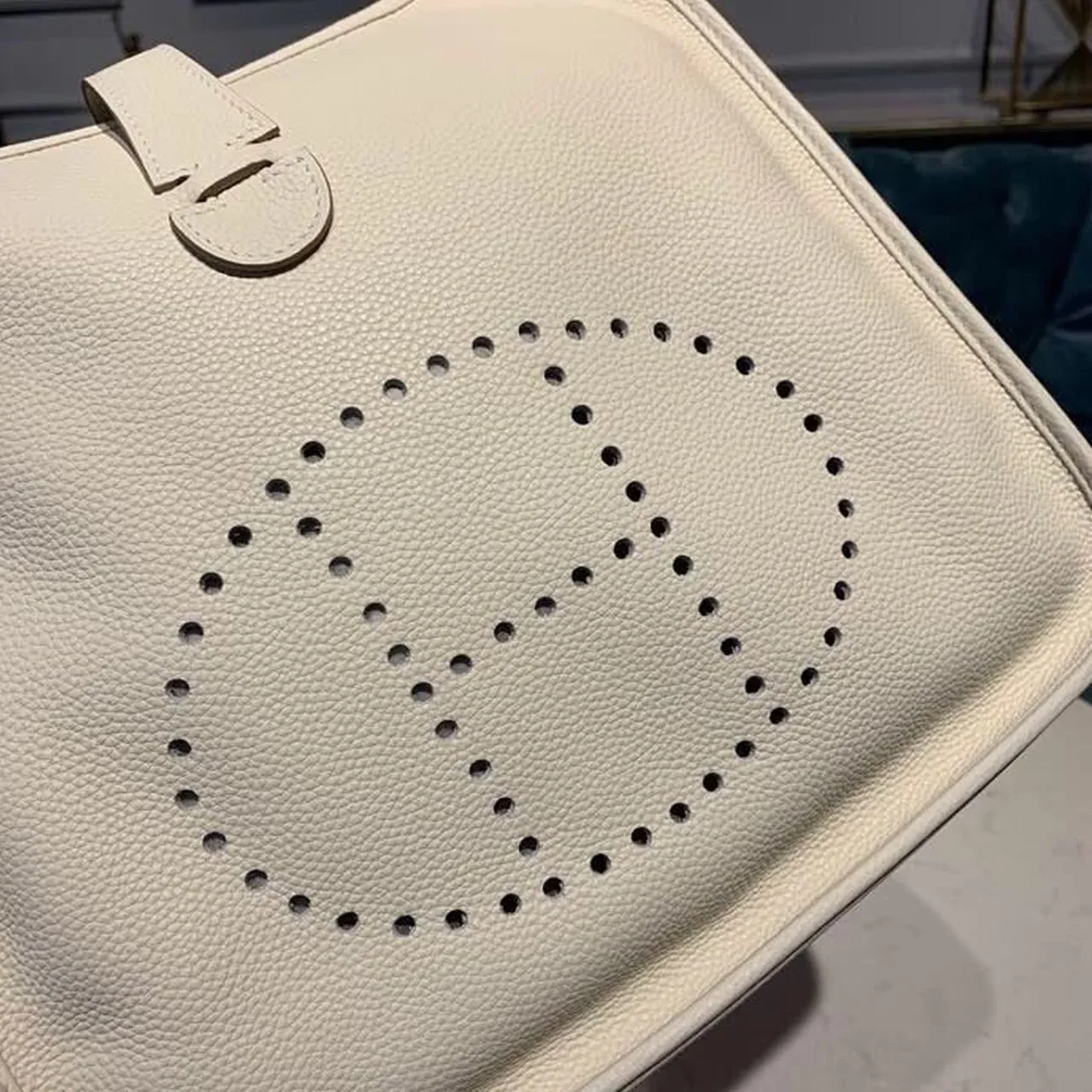 Hermes Evelyne III GM Bag White / Hermes Evelyne III GM Bag White /
