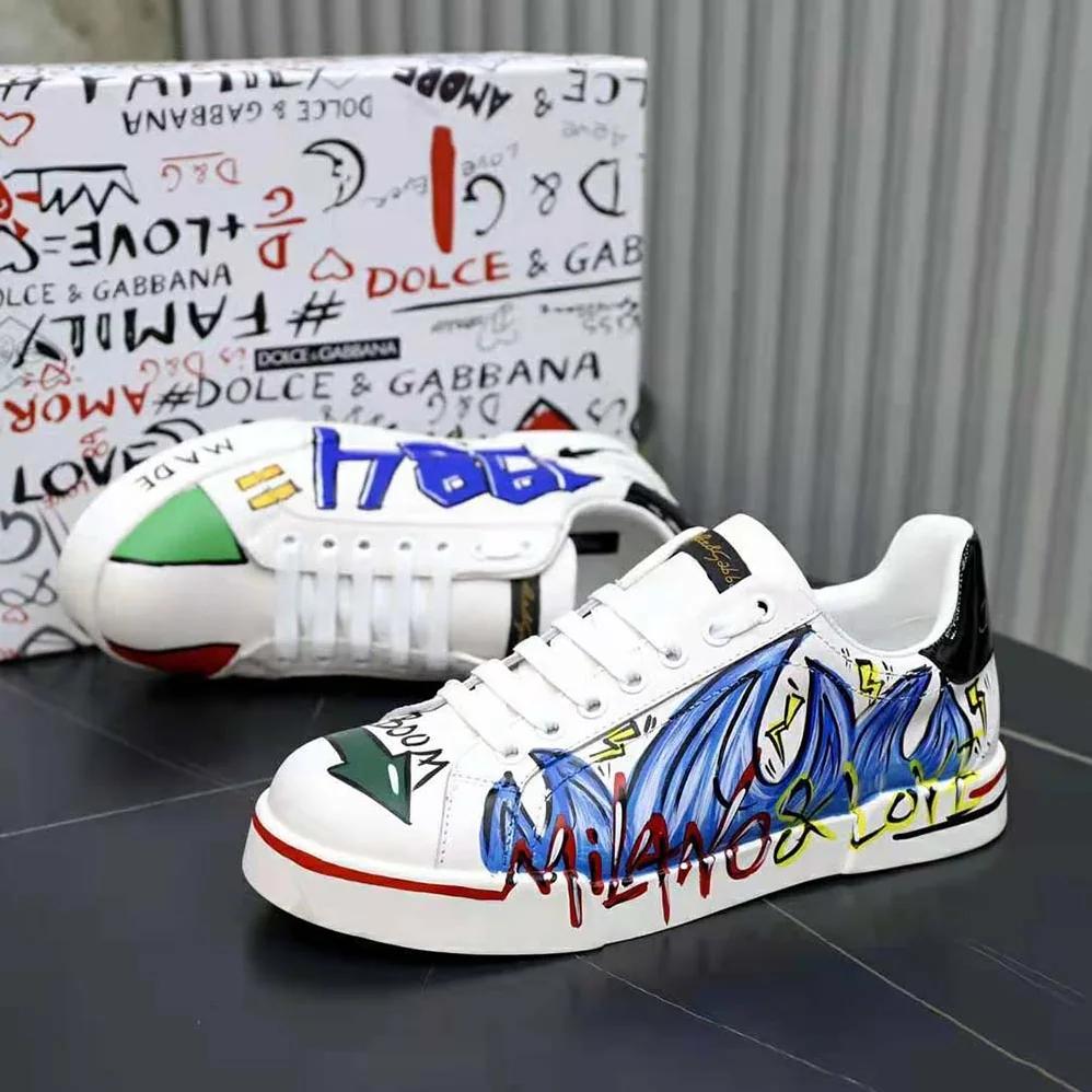 Dolce Gabbana D&G New DGLimited Portofino Sneakers for Men in Blue Dolce Gabbana D&G New DGLimited Portofino Sneakers for Men in Blue