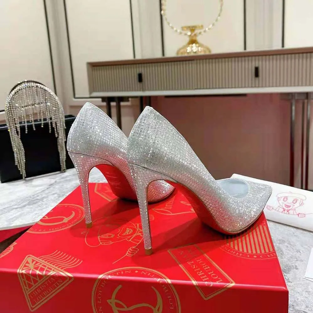Christian Louboutin So Kate 120 mm Heel Height for Women in Silver Christian Louboutin So Kate 120 mm Heel Height for Women in Silver
