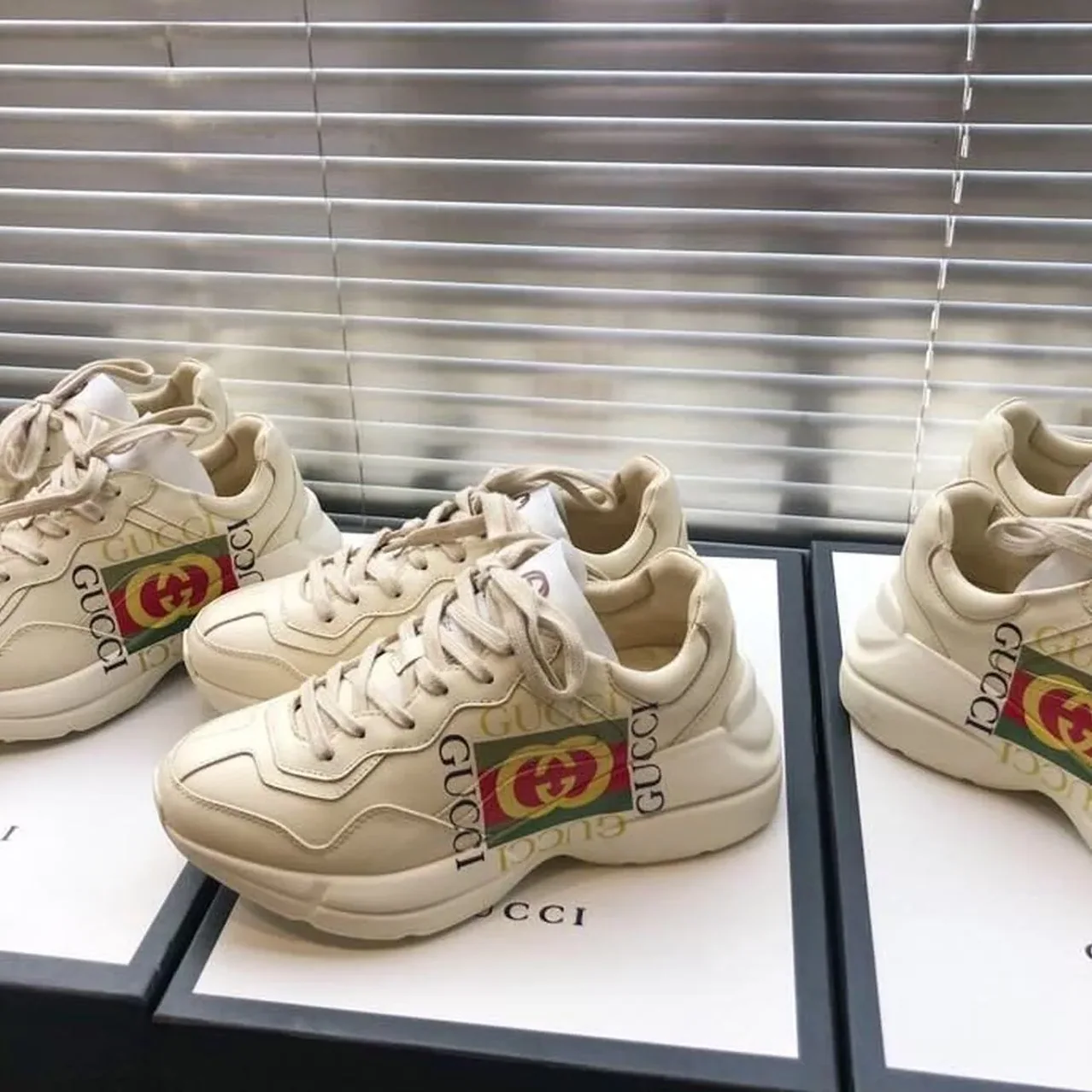 Gucci Rhyton Sneakers With Gucci White Ivory for Women Gucci Rhyton Sneakers With Gucci White Ivory for Women