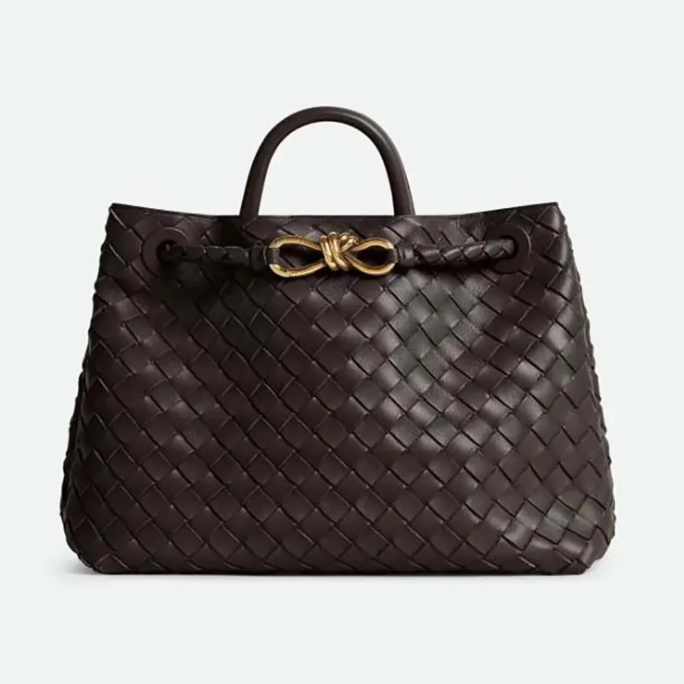 Bottega Veneta Medium Andiamo in Lambskin Leather for Women in Chocolate Brown Bottega Veneta Medium Andiamo in Lambskin Leather for Women in Chocolate Brown