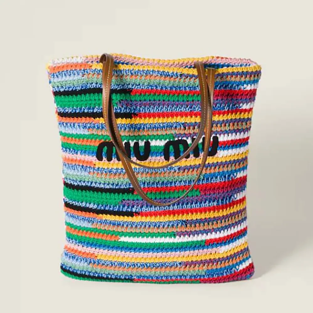 Miu Miu Crochet Tote Bag for Women Miu Miu Crochet Tote Bag for Women