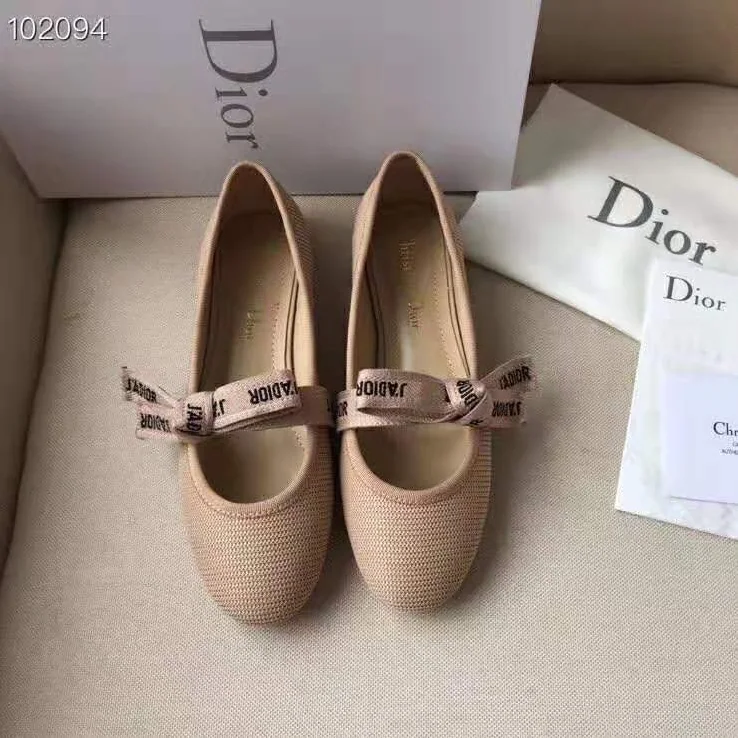 Dior Miss J'adior Ballet Flat in Technical Canvas for Women in Pink