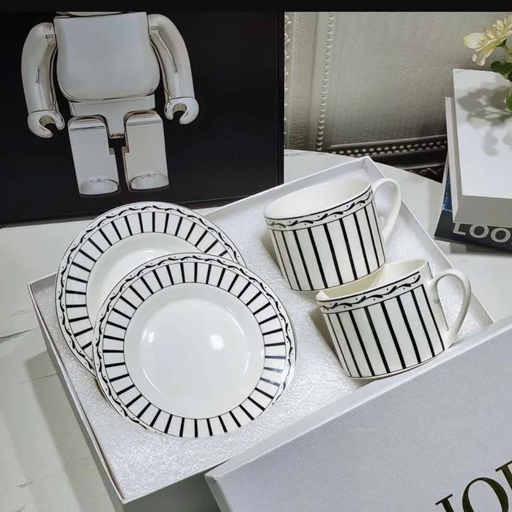 Dior Teacup Saucer White and Black Monsieur Dior for Unisex Dior Teacup Saucer White and Black Monsieur Dior for Unisex