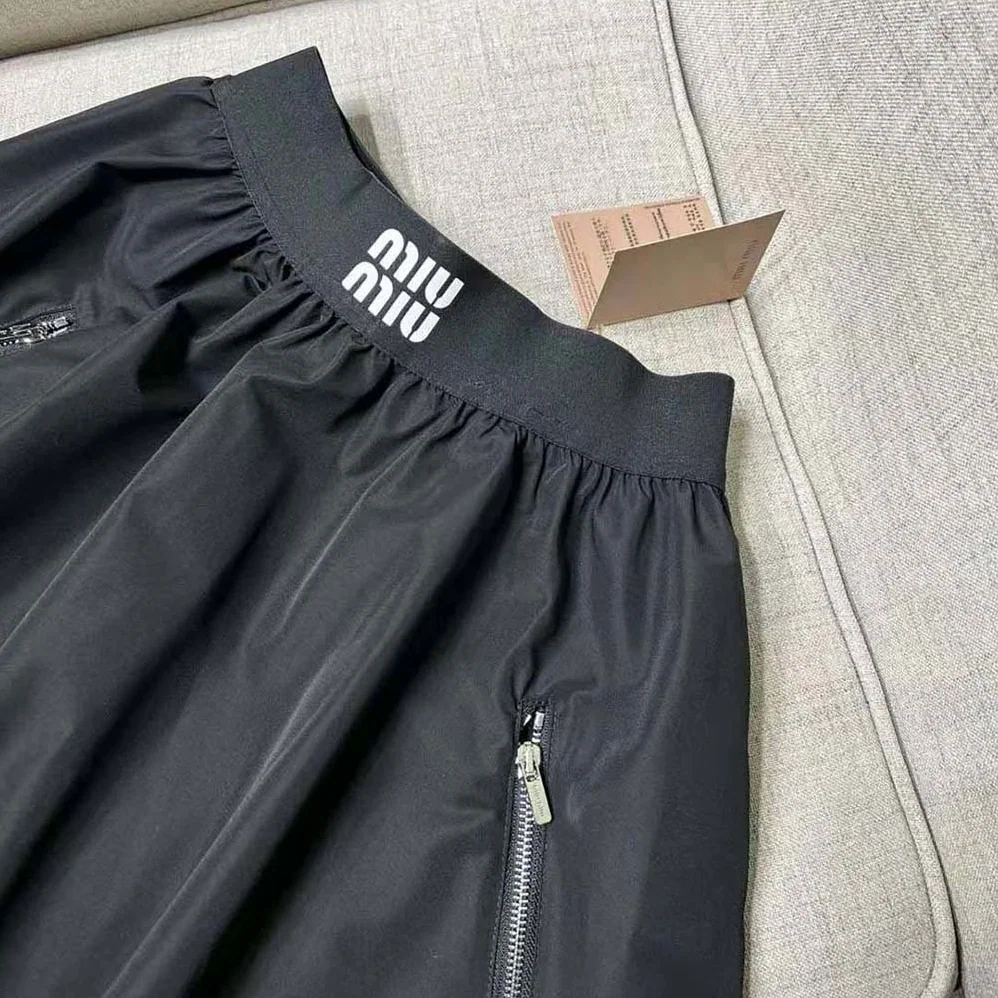 Miu Miu Full Technical Silk Skirt for Women