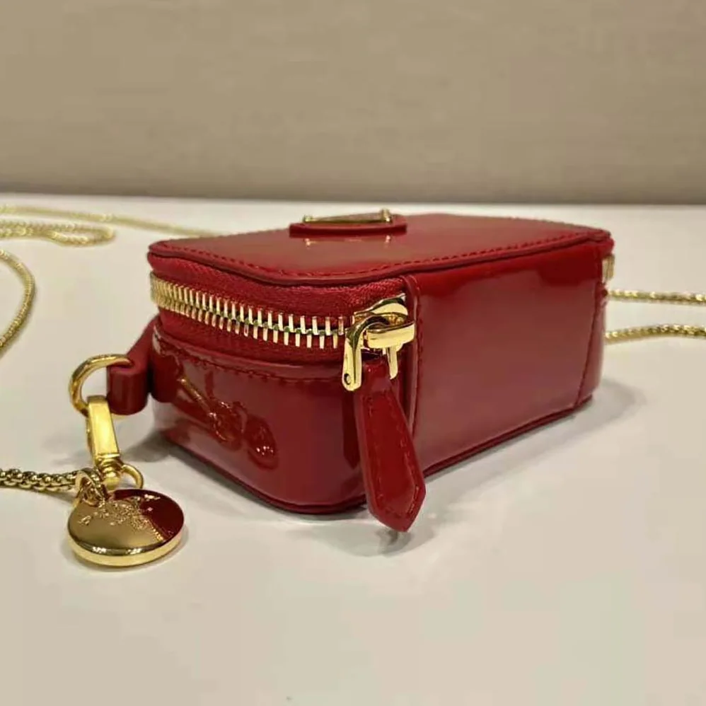 Prada Patent Leather Mini-pouch for Women in Red