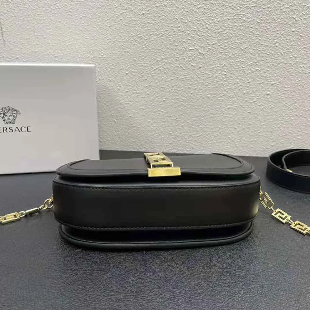 Versace Greca Goddess Shoulder Bag for Women in Black Versace Greca Goddess Shoulder Bag for Women in Black