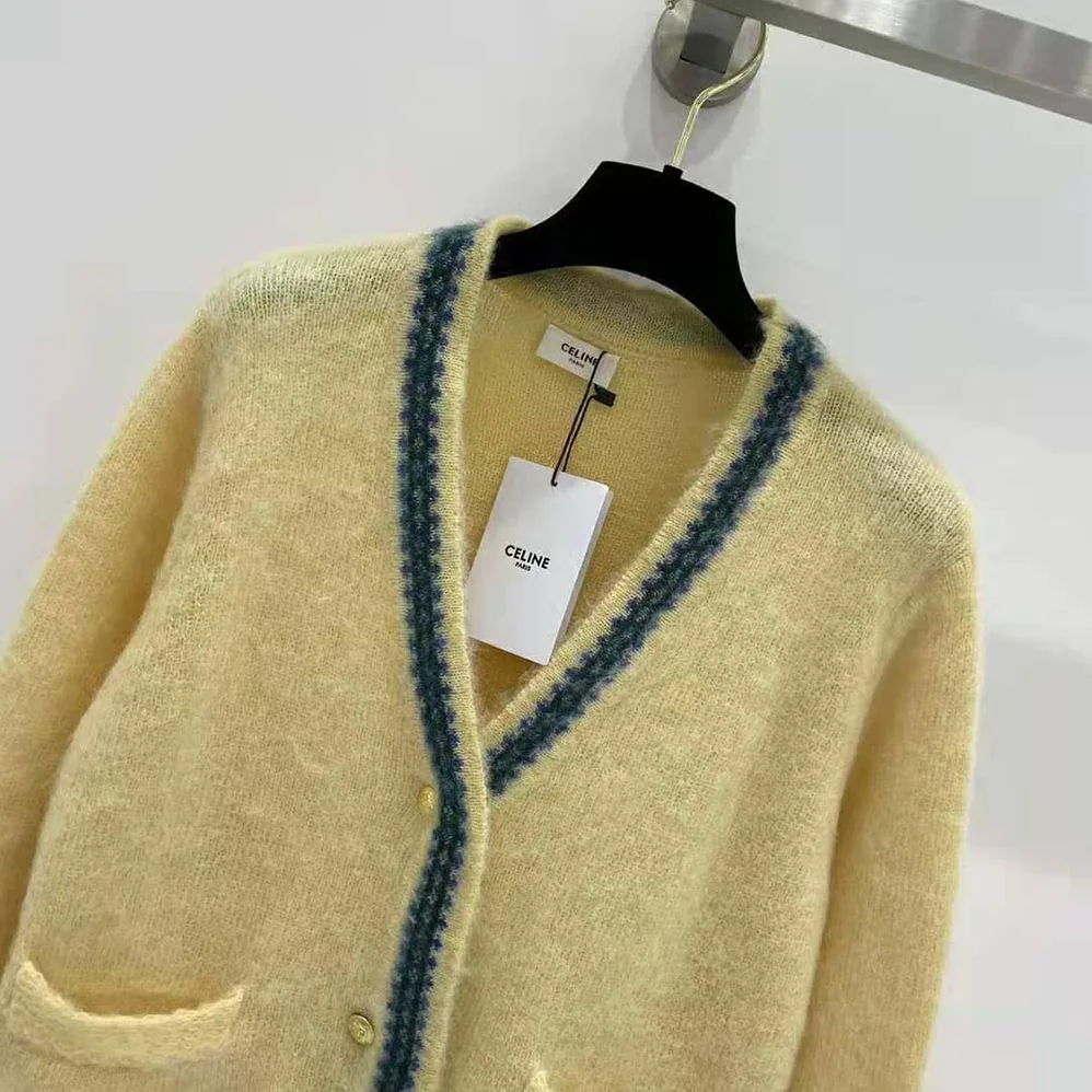 Celine Cardigan Jacket in Mohair for Women Celine Cardigan Jacket in Mohair for Women