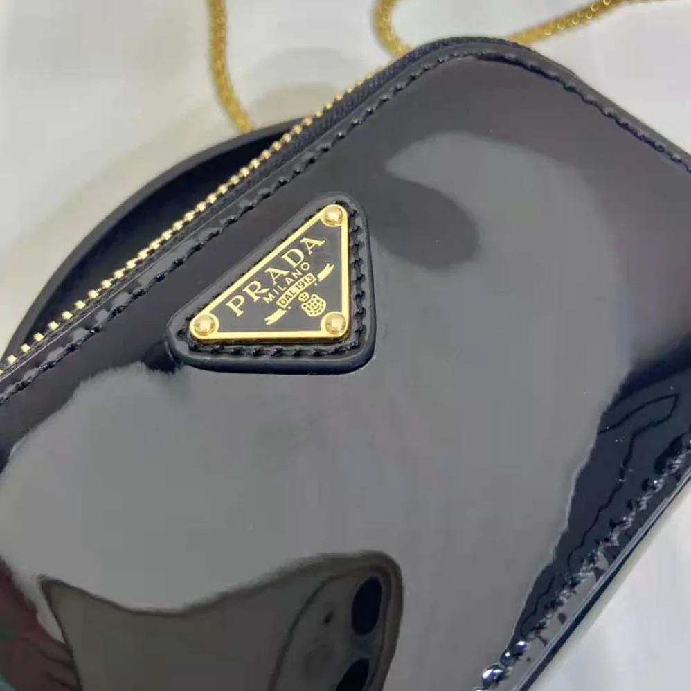 Prada Patent Leather Mini-pouch for Women in Black