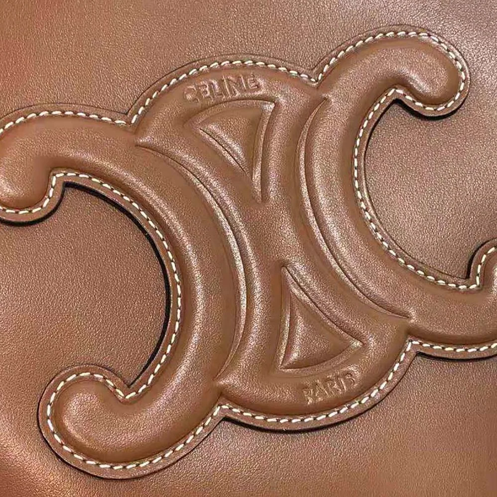 Celine Small Bucket Cuir Triomphe in Smooth Calfskin for Women in Brown