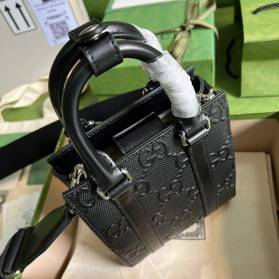 Gucci GG Embossed Mini Tote Bag Black GG Embossed /