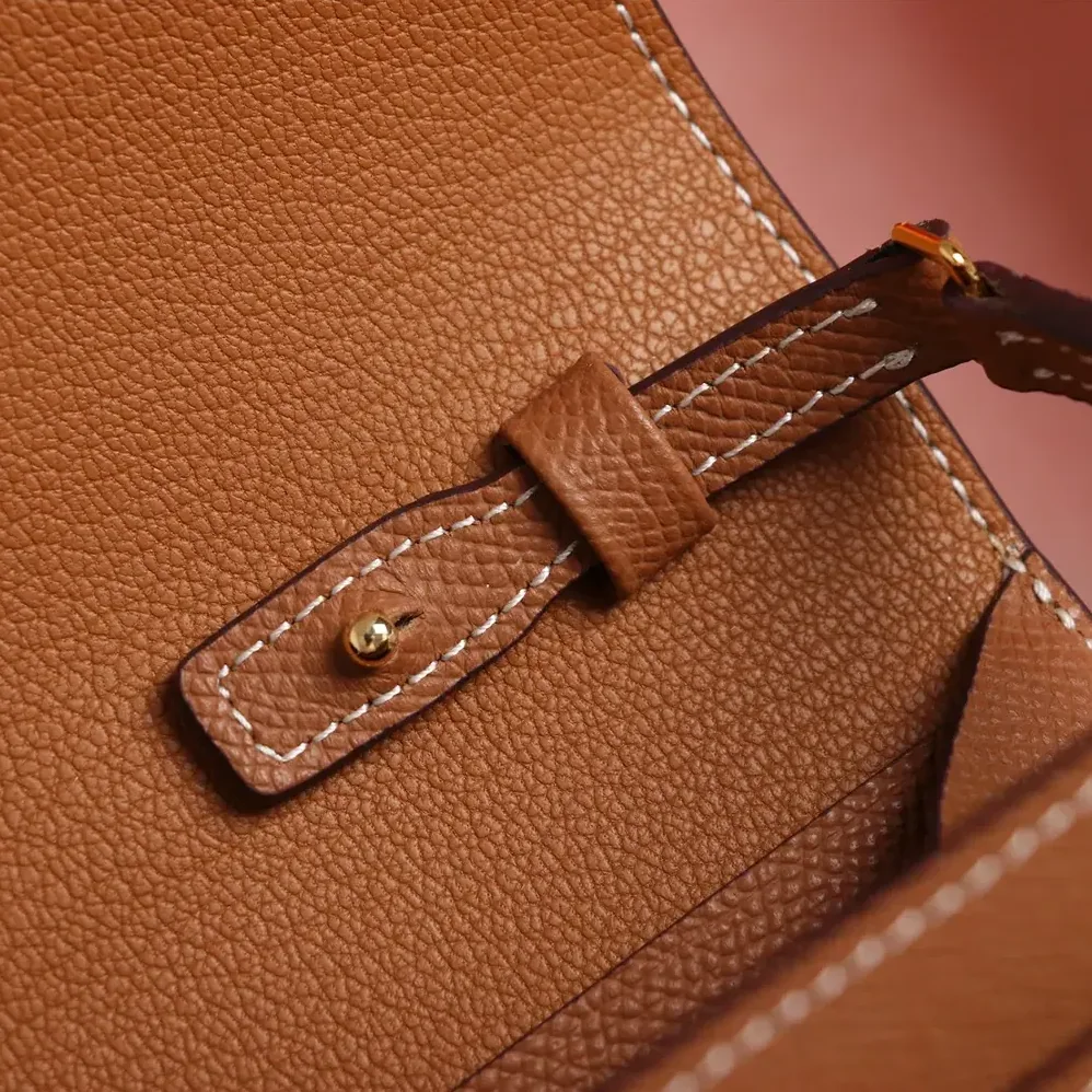 Hermes Constance Long To Go in Epsom Leather for Women in Brown/Gold