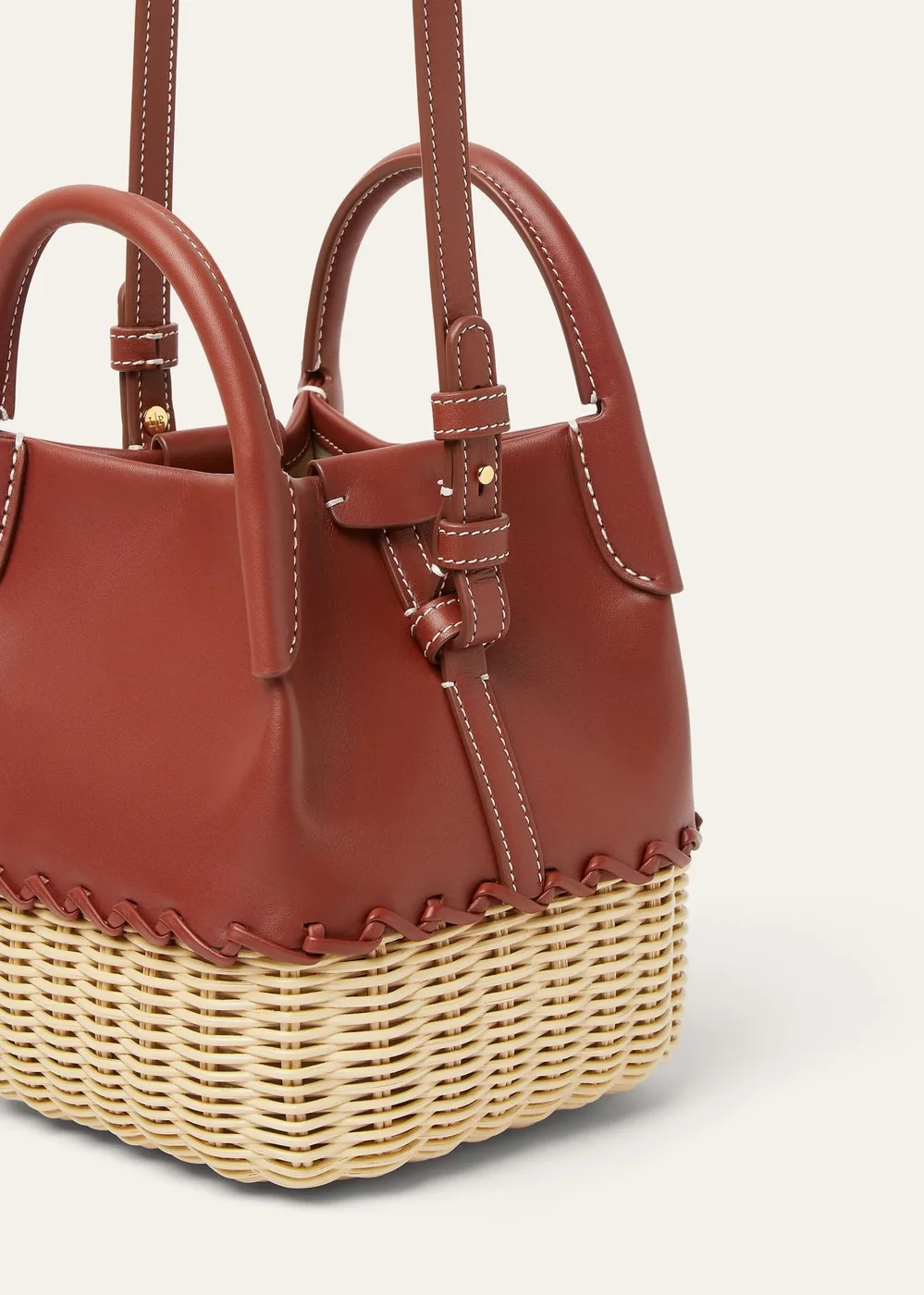 Loro Piana Micro Bale Top Handle Bag / Deep Kummel Gold Hardware FAP5822_B4K8 Loro Piana Micro Bale Top Handle Bag / Deep Kummel Gold Hardware FAP5822_B4K8