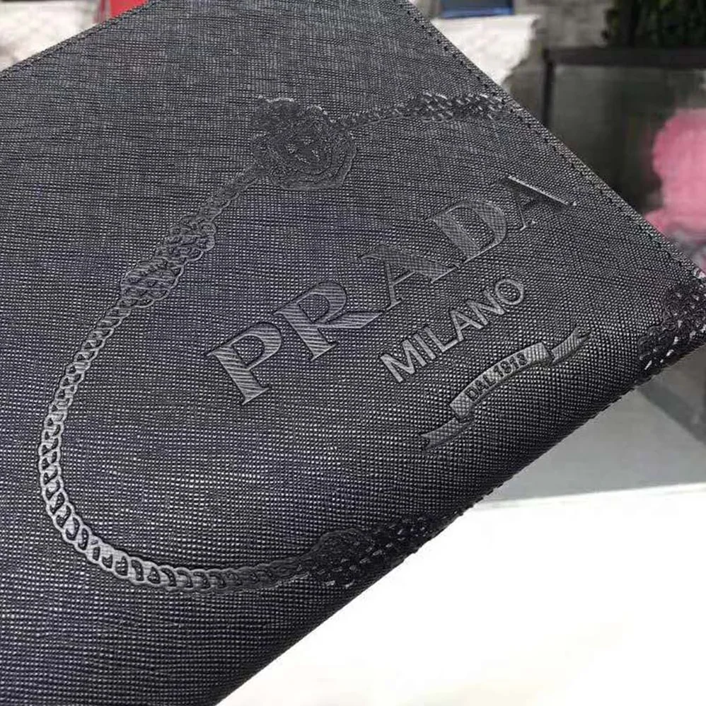 Prada Saffiano Leather Hand Bag for Men in Black Prada Saffiano Leather Hand Bag for Men in Black