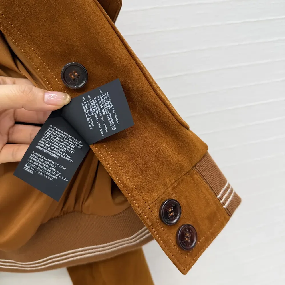 Miu Miu Suede Blouson Jacket for Women in Brown Miu Miu Suede Blouson Jacket for Women in Brown