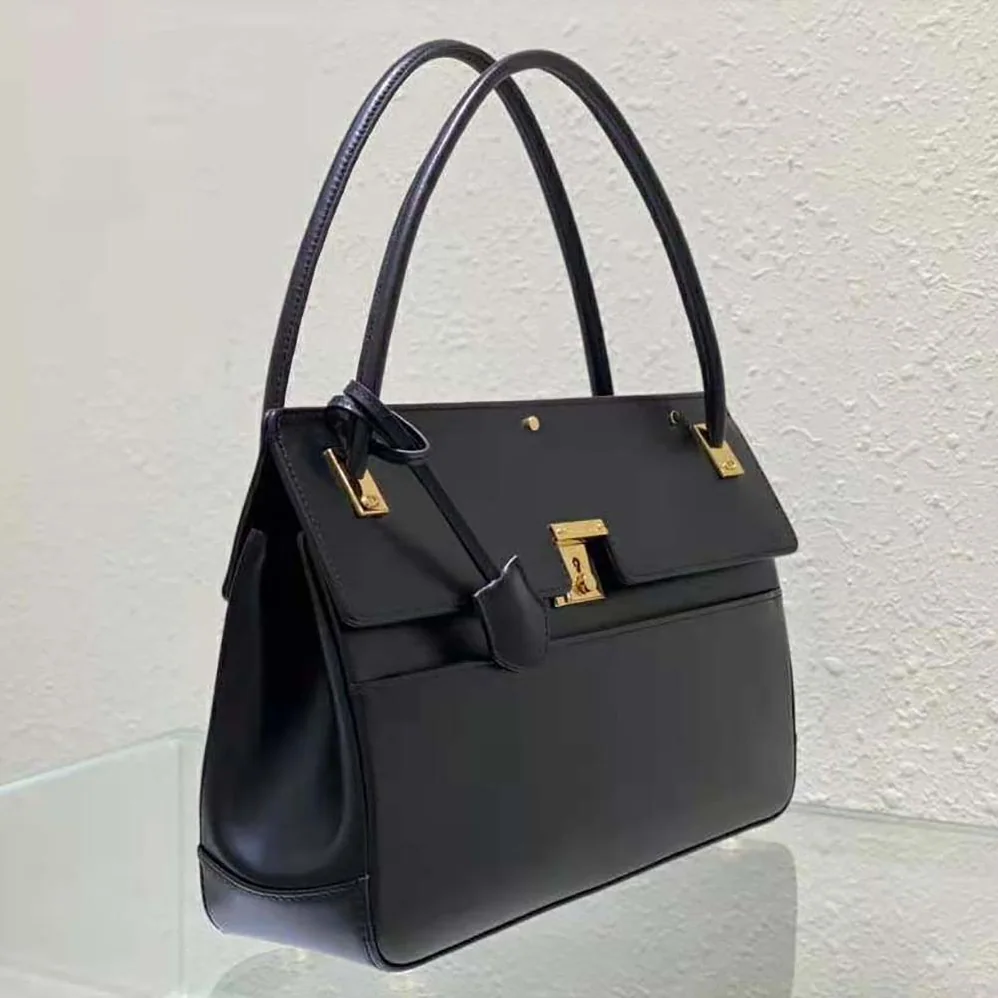 Dior Parisienne Bag Black Smooth Calfskin for Women