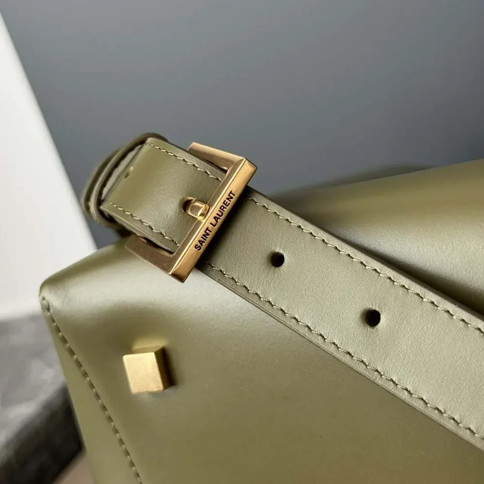 Saint Laurent YSL Le 37 in Shiny Leather for Women in Dark Green Saint Laurent YSL Le 37 in Shiny Leather for Women in Dark Green
