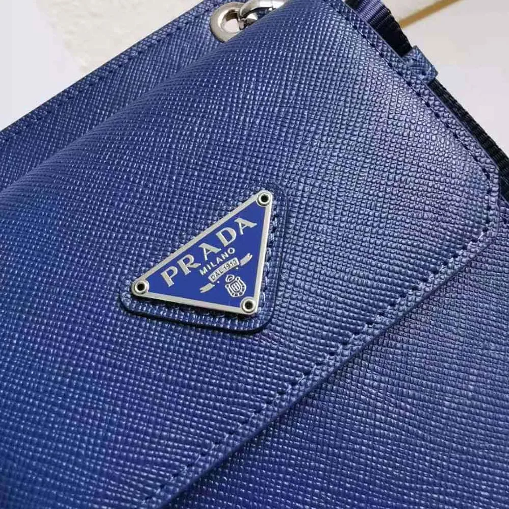 Prada Saffiano Leather Smartphone Case for Men in Navy Prada Saffiano Leather Smartphone Case for Men in Navy
