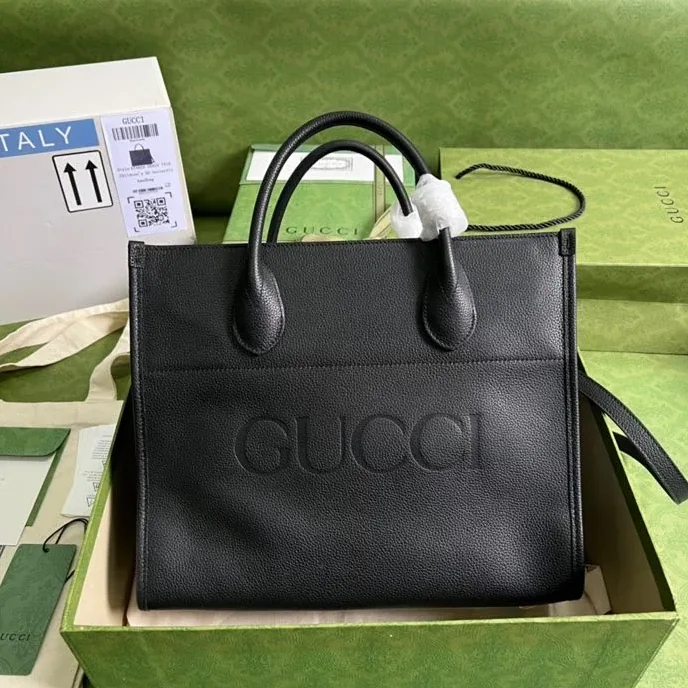 Gucci Small tote With Gucci Logo Black / GG Gucci Small tote With Gucci Logo Black / GG