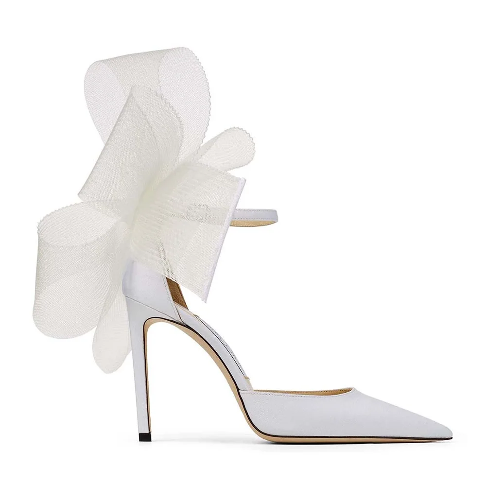 Jimmy Choo Averly 100 Latte Pumps with Asymmetric Grosgrain Mesh Fascinator Bows for Women Jimmy Choo Averly 100 Latte Pumps with Asymmetric Grosgrain Mesh Fascinator Bows for Women