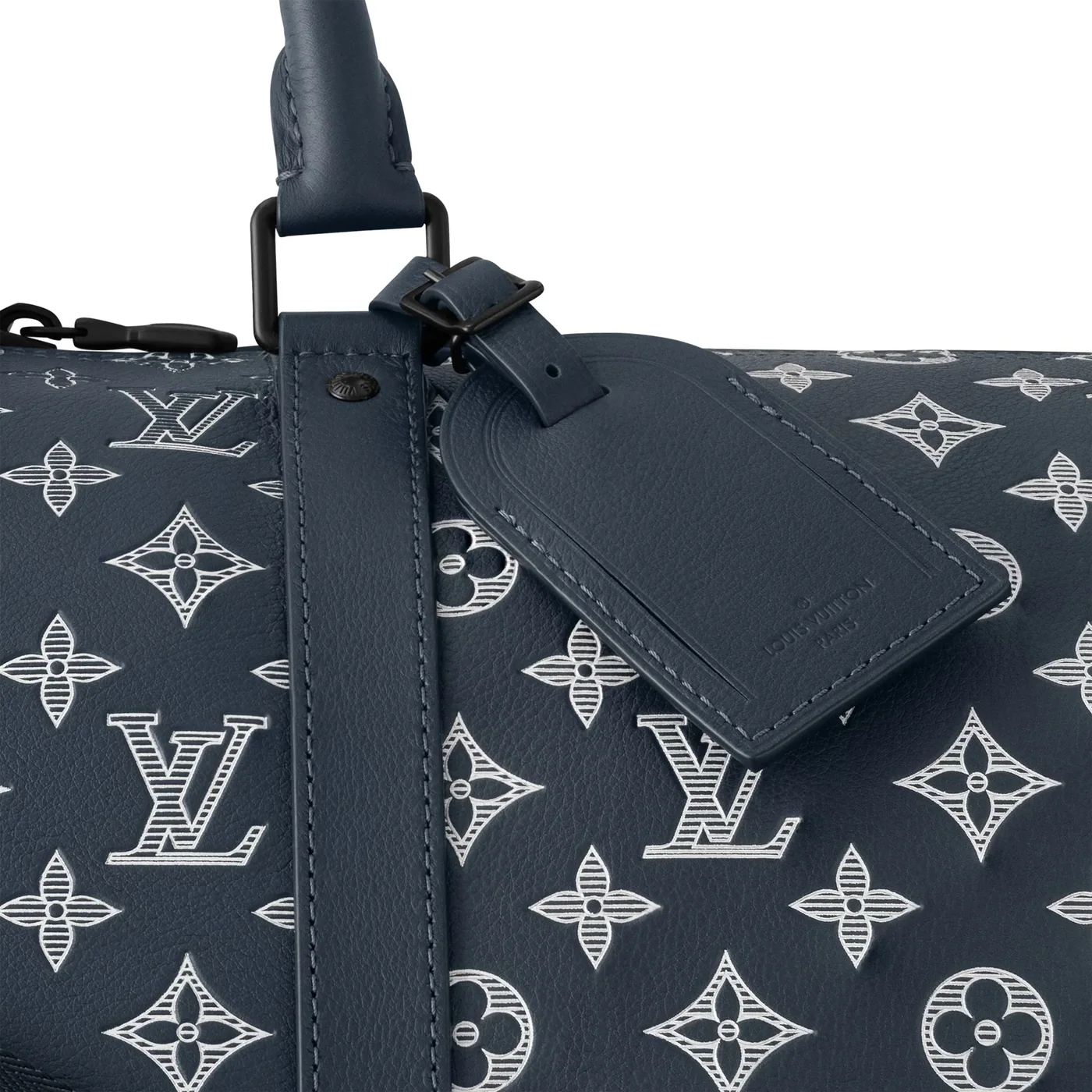 Louis Vuitton Keepall Bandouliere 50 Travel Bag in Blue Moon Black Hardware Louis Vuitton Keepall Bandouliere 50 Travel Bag in Blue Moon Black Hardware