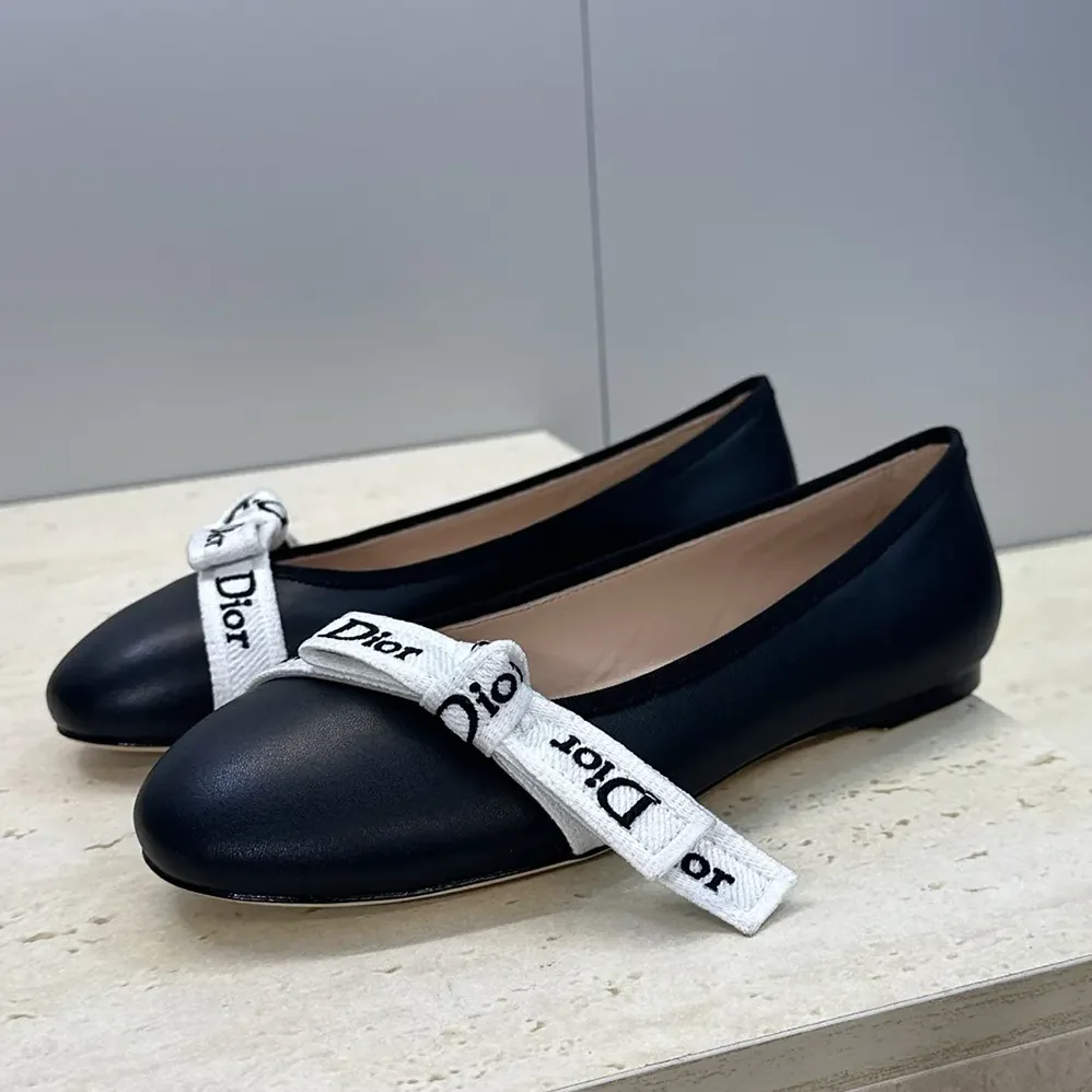 Dior J'Adior Ballet Flat Black Lambskin for Women