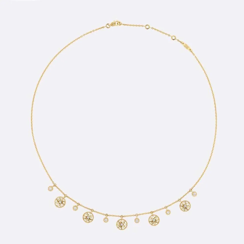 Dior Rose Des Vents Necklace Yellow Gold Diamonds and Mother-of for Women in pearl Dior Rose Des Vents Necklace Yellow Gold Diamonds and Mother-of for Women in pearl