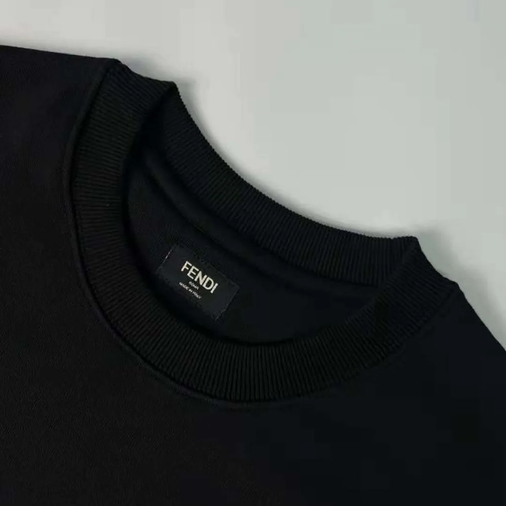 Fendi Black Jersey Sweatshirt-FY3938APN0F0QA1 for Men