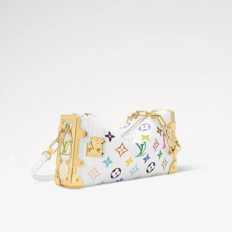 Louis Vuitton LV x TM Slim Trunk Crossbody Bag in Multicolored Gold Hardware