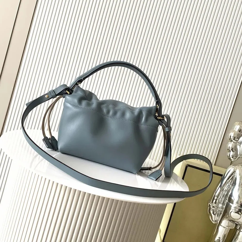 Fendi Mamma Baguette Small Mercury Blue Nappa Leather Mini for Women in bag Fendi Mamma Baguette Small Mercury Blue Nappa Leather Mini for Women in bag
