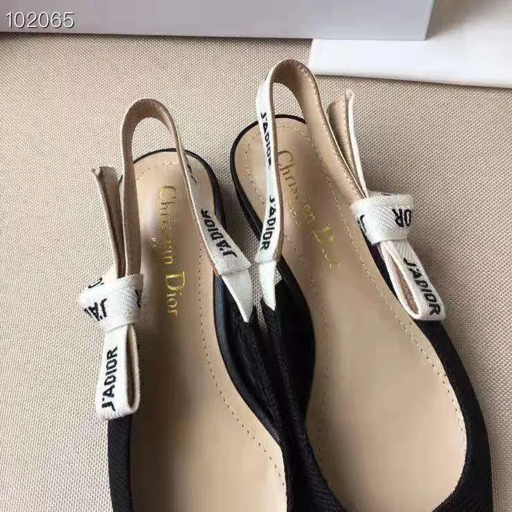 Dior Miss J'adior Ballerina in Black Technical Canvas in 1cm Heel for Women Dior Miss J'adior Ballerina in Black Technical Canvas in 1cm Heel for Women