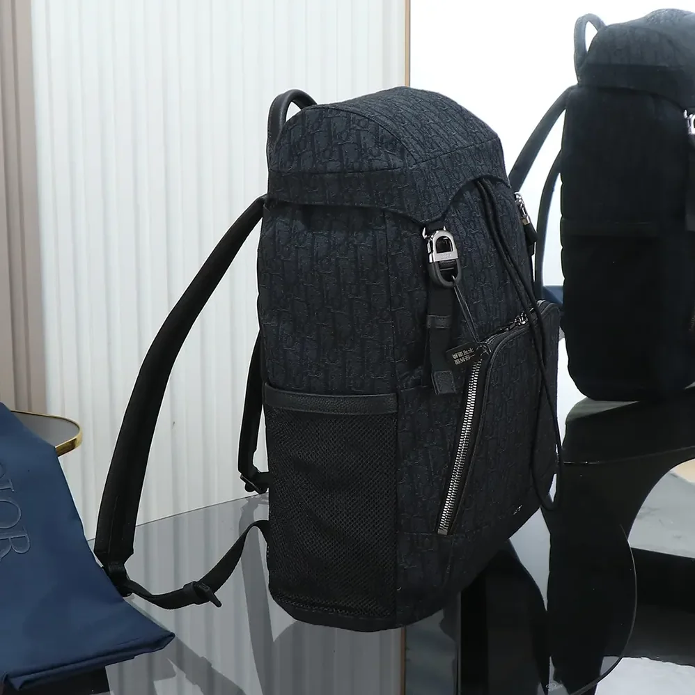 Dior Dior 8 Backpack with Flap Black Dior Oblique Jacquard for Men