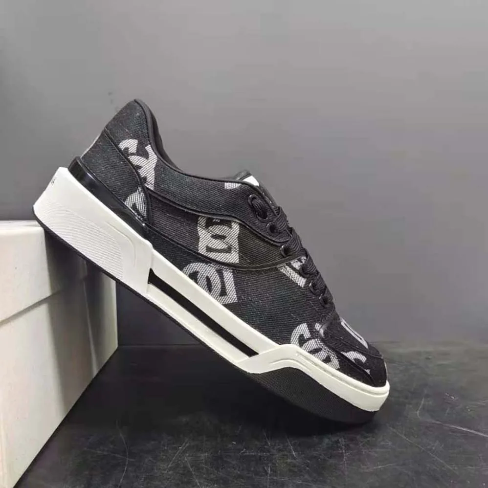 Dolce Gabbana D&G New Roma Sneakers with Denim Logo for Men Dolce Gabbana D&G New Roma Sneakers with Denim Logo for Men