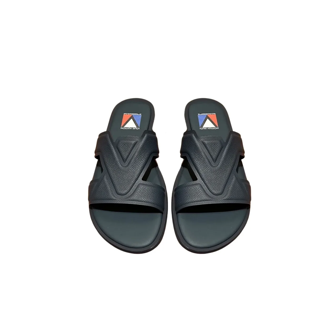Louis Vuitton Oasis Mule Gray Blue Louis Vuitton Oasis Mule Gray Blue