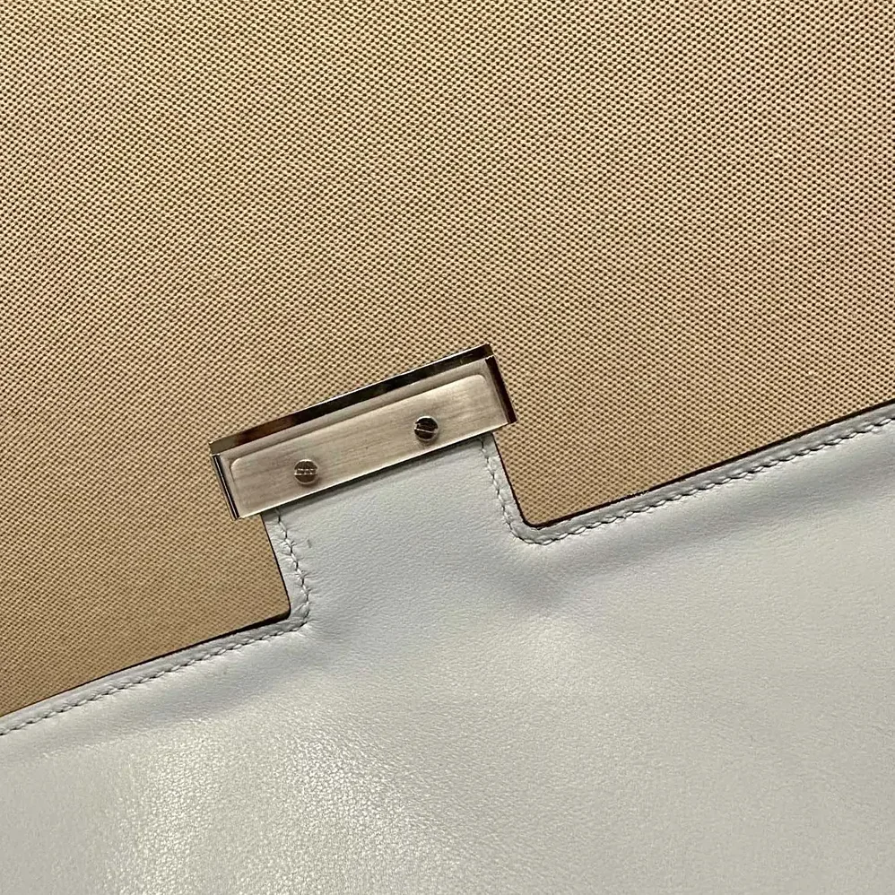 Hermes Constance 24 Bag Epsom Leather for Women in Light Blue/Silver