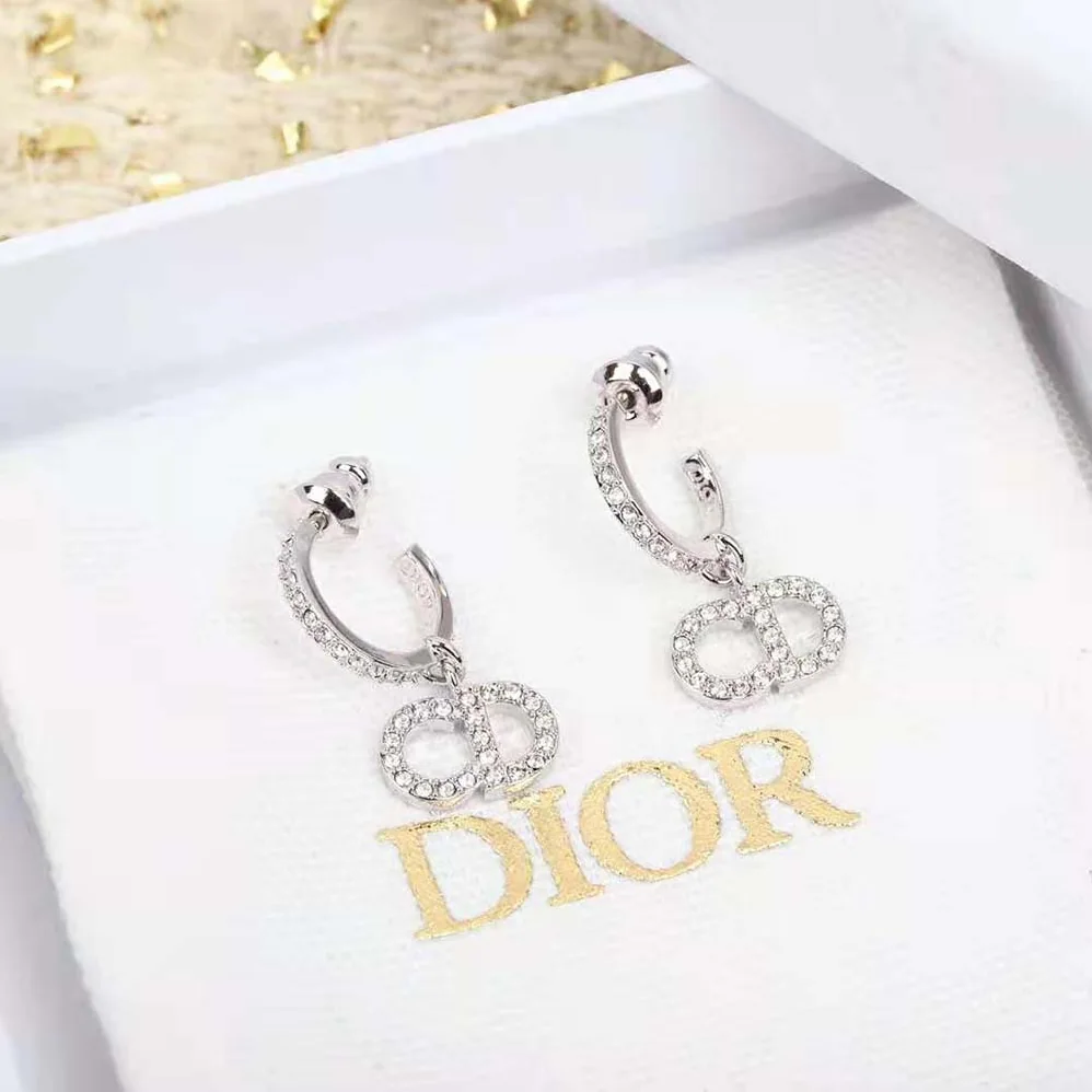 Dior Clair D Lune Earrings Silver-Finish Metal and Silver for Women in Tone Crystals Dior Clair D Lune Earrings Silver-Finish Metal and Silver for Women in Tone Crystals