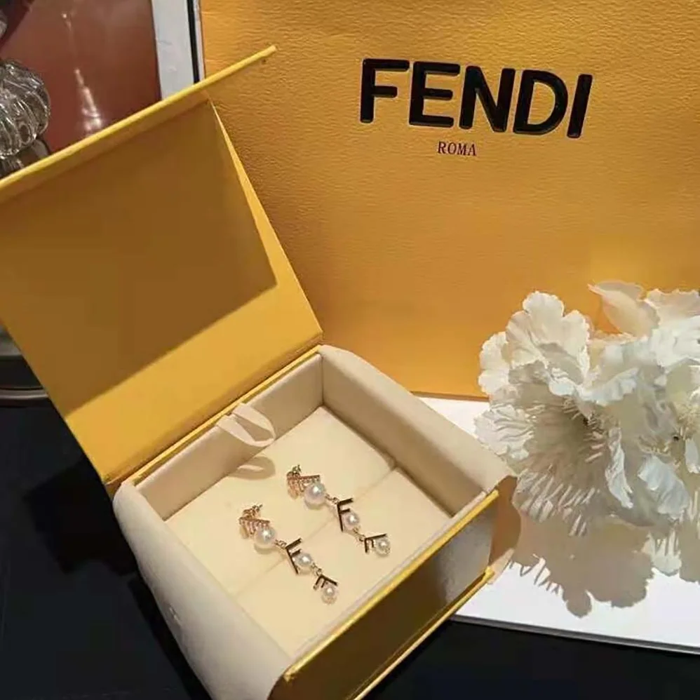 Fendi First Earrings Gold for Women in colored