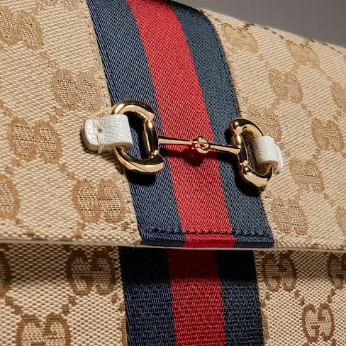 Gucci Horsebit Web Wallet With Strap Shoulder Bag / Sand/ Dark Brown Gold Hardware A00B8I FAF1B 9664 Gucci Horsebit Web Wallet With Strap Shoulder Bag / Sand/ Dark Brown Gold Hardware A00B8I FAF1B 9664