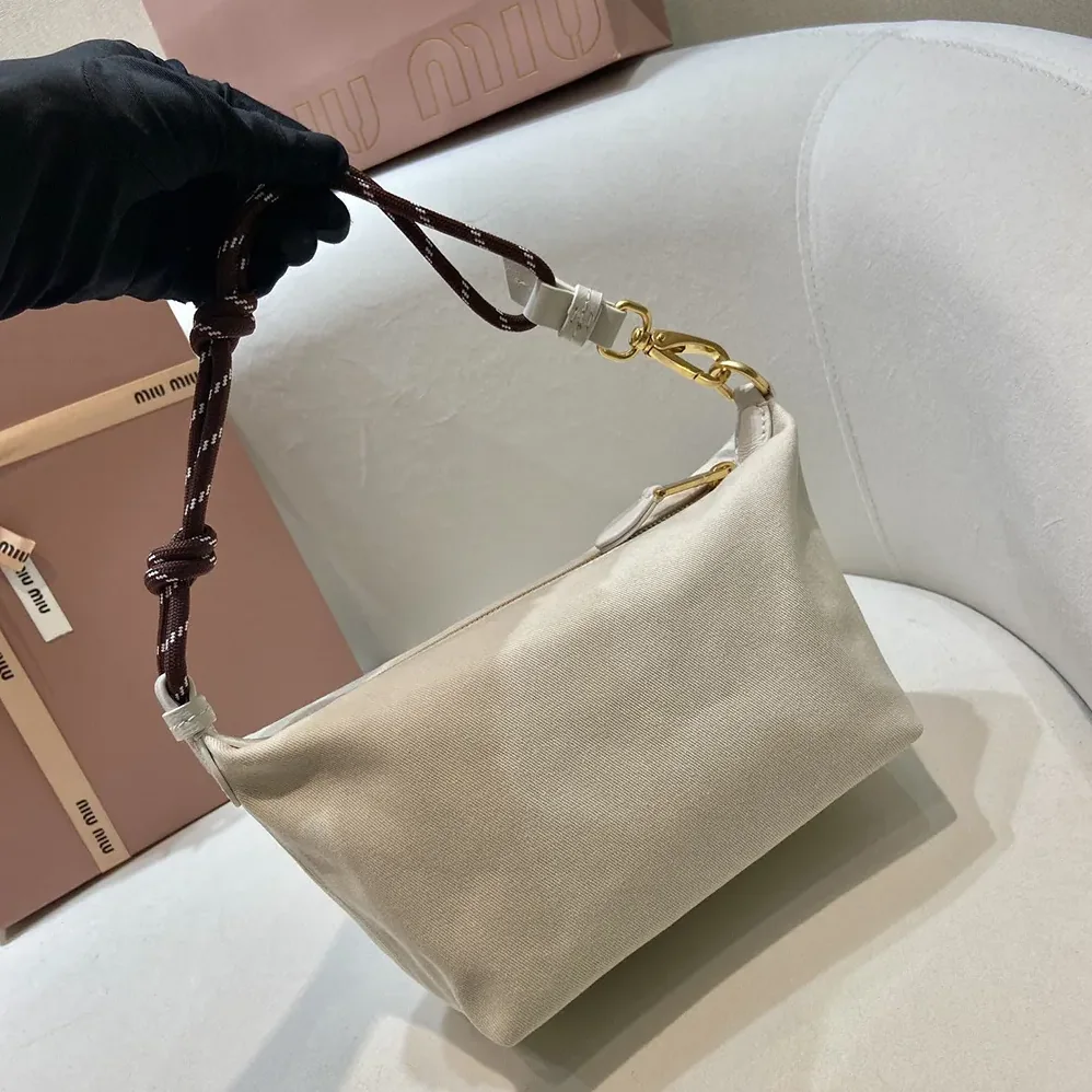 Miu Miu Gabardine Pouch for Women in White