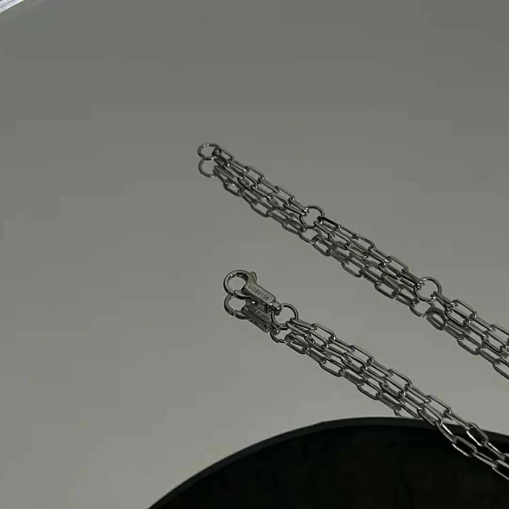 Celine Triomphe Folk Tie Long Necklace in Brass with Rhodium Finish for Women Celine Triomphe Folk Tie Long Necklace in Brass with Rhodium Finish for Women