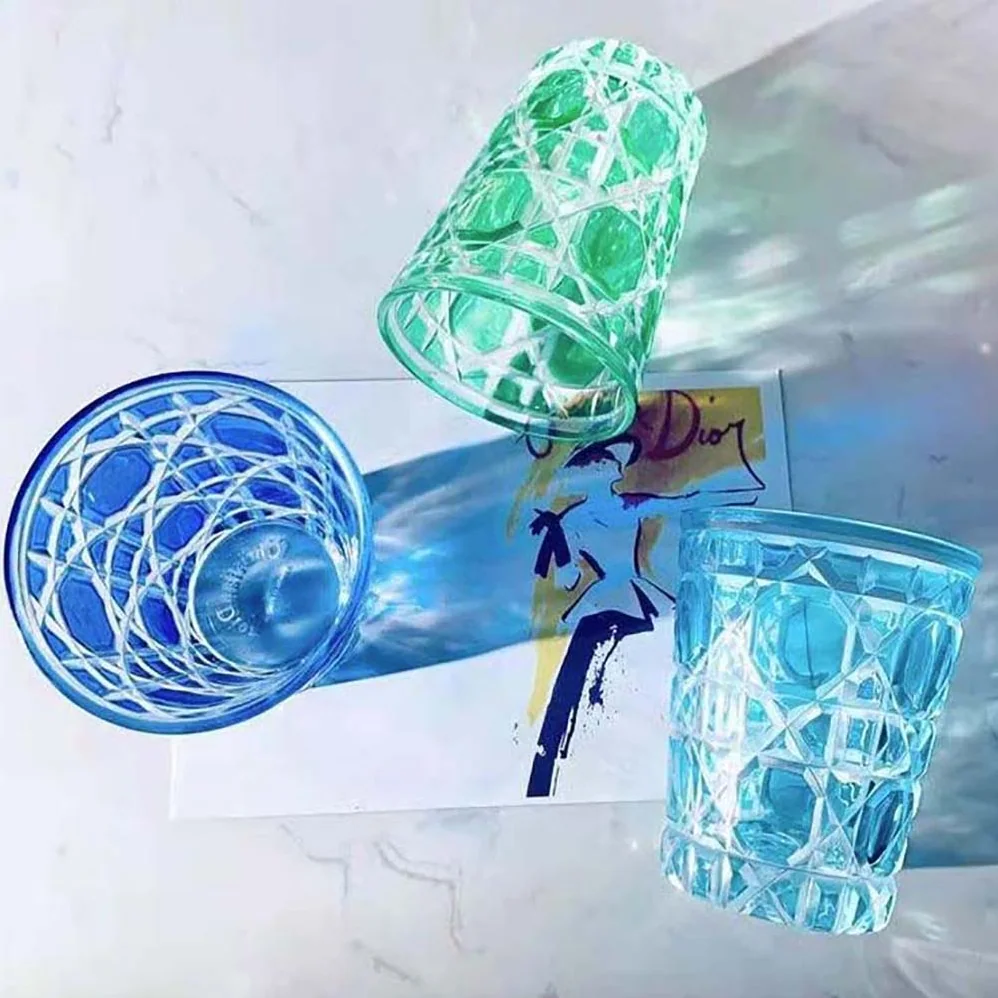 Dior Water Glass Blue Cannage for Unisex